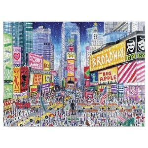 1000 piece puzzle.  Time square. New York.